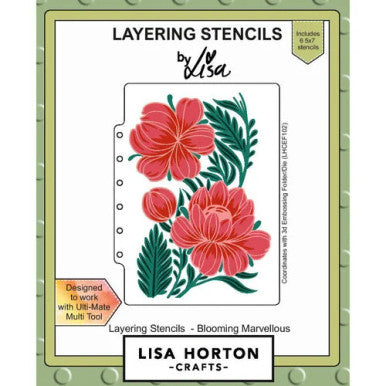 Blooming Marvellous Stencil by Lisa Horton