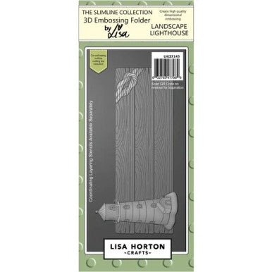 Landscaping Lighthouse 3D Embossing Folder by Lisa Horton