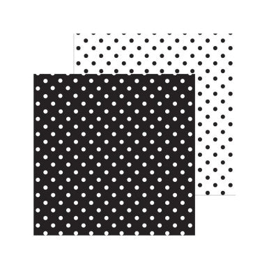 Doodlebug Design - Monochromatic Collection - swiss dot - 12 x 12 - Beetle Black
