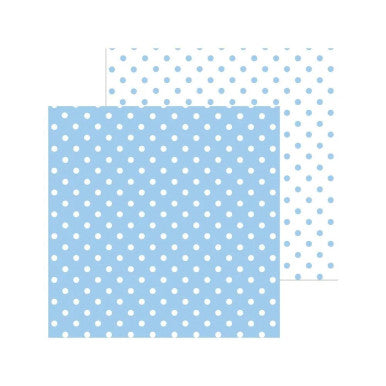 Doodlebug Design - Monochromatic Collection - swiss dot - 12 x 12 - Bubble Blue