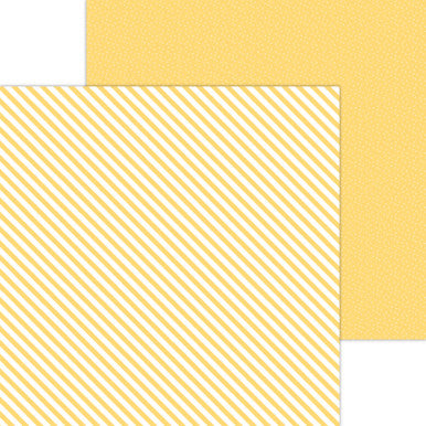 Doodlebug Design - Monochromatic Collection - Candy Stripe / Sprinkles - 12 x 12 - Bumblebee