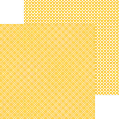 Doodlebug Design - Monochromatic Collection - Candy Stripe / Sprinkles - 12 x 12 - Bumblebee
