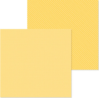 Doodlebug Design - Monochromatic Collection - dot/stripe - 12 x 12 - Bumblebee