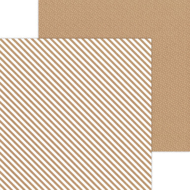 Doodlebug Design - Monochromatic Collection - Candy Stripe / Sprinkles - 12 x 12 - Kraft