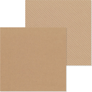 Doodlebug Design - Monochromatic Collection - dot / stripe - 12 x 12 - Kraft