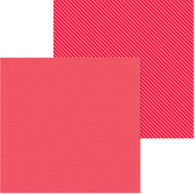 Doodlebug Design - Monochromatic Collection - dot/stripe - 12 x 12 - Ladybug
