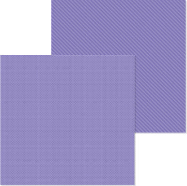 Doodlebug Design - Monochromatic Collection - dot / stripe - 12 x 12 - Lilac