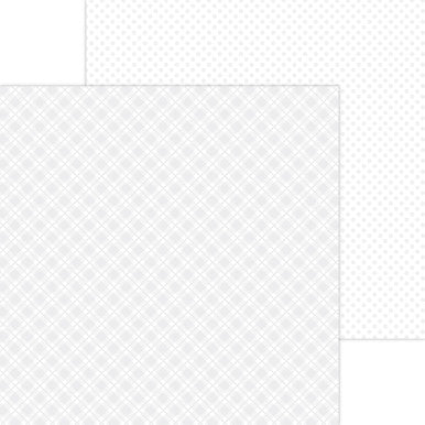 Doodlebug Design - Monochromatic Collection - Candy Stripe / Sprinkles - 12 x 12 - Lily White