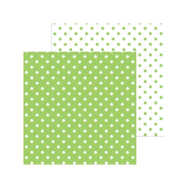 Doodlebug Design - Monochromatic Collection - swiss dot - 12 x 12 - Limeade