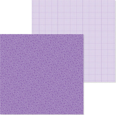 Doodlebug Design - Monochromatic Collection - Floral / Graph - 12 x 12 - Orchid