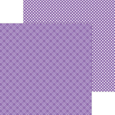 Doodlebug Design - Monochromatic Collection - Candy Stripe / Sprinkles - 12 x 12 - Orchid