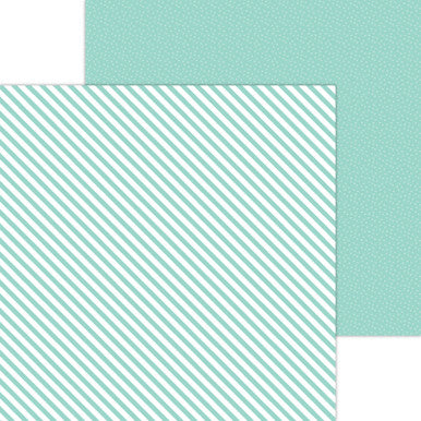 Doodlebug Design - Monochromatic Collection - Candy Stripe / Sprinkles - 12 x 12 - Pistachio