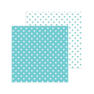 Doodlebug Design - Monochromatic Collection - swiss dot - 12 x 12 - Swimming Pool