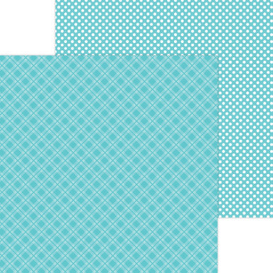 Doodlebug Design - Monochromatic Collection - Candy Stripe / Sprinkles - 12 x 12 - Swimming Pool