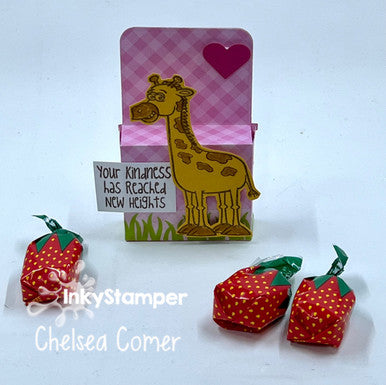 Fun Giraffe Treat holder created with InkyStamper Stamps