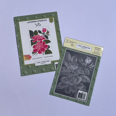 Summer Roses - Stencil / 3D Embossing Folder