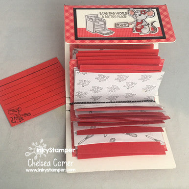 inside recipe box using Cookies stamps by InkyStamper