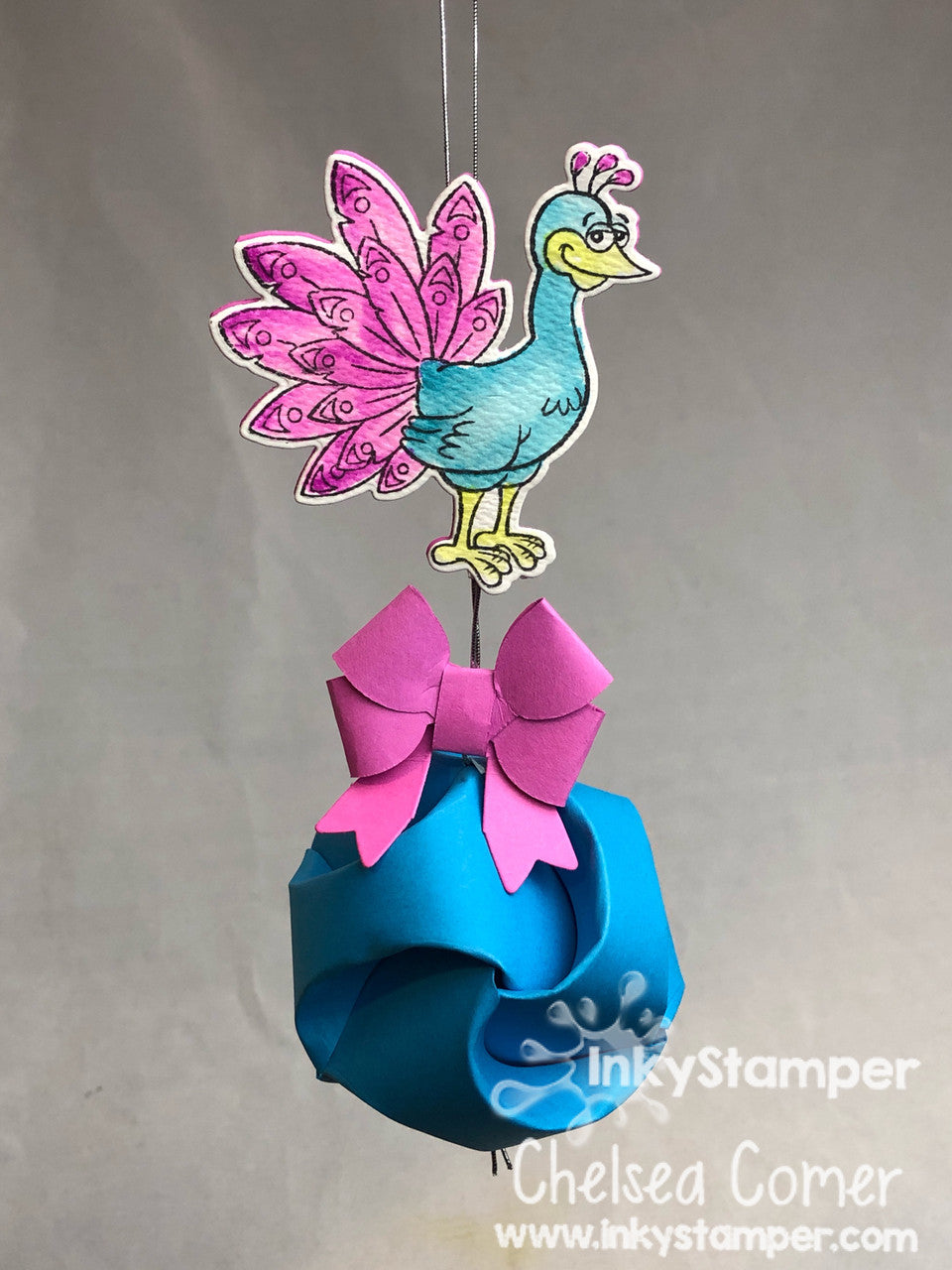orb creation made with Peacock stamps by InkyStamper