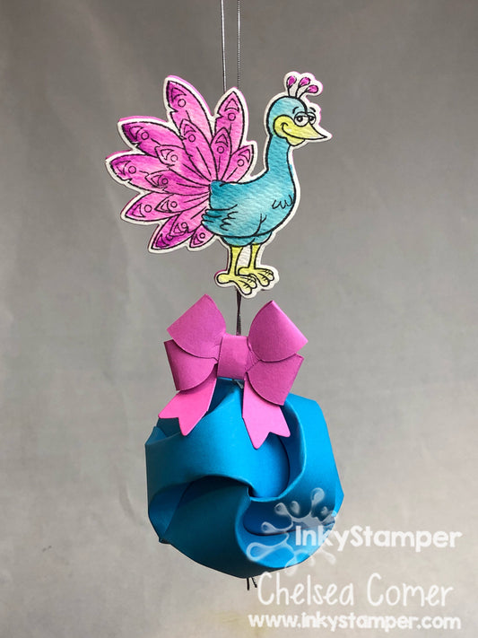 peacock using Orb die by InkyStamper