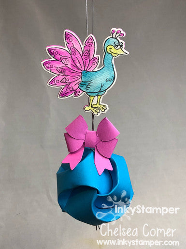 peacock using Orb die by InkyStamper