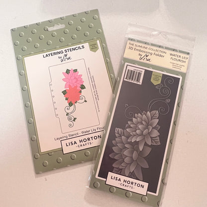 Water Lily Flourish- 3D Embossing Folder / Die / Stencil