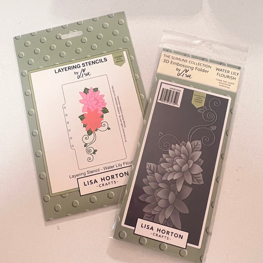 Water Lily Flourish- 3D Embossing Folder / Die / Stencil