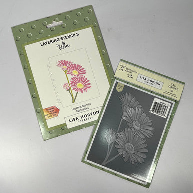 Tall Daisies 3D Embossing Folder and Stencil by Lisa Horton