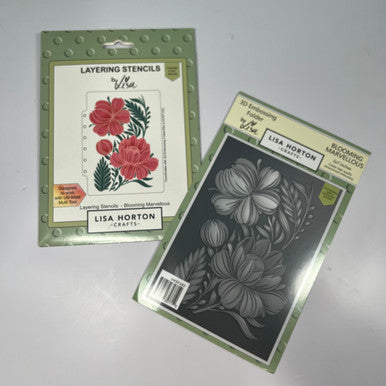 Blooming Marvellous 3D Embossing Folder and Stencil by Lisa Horton