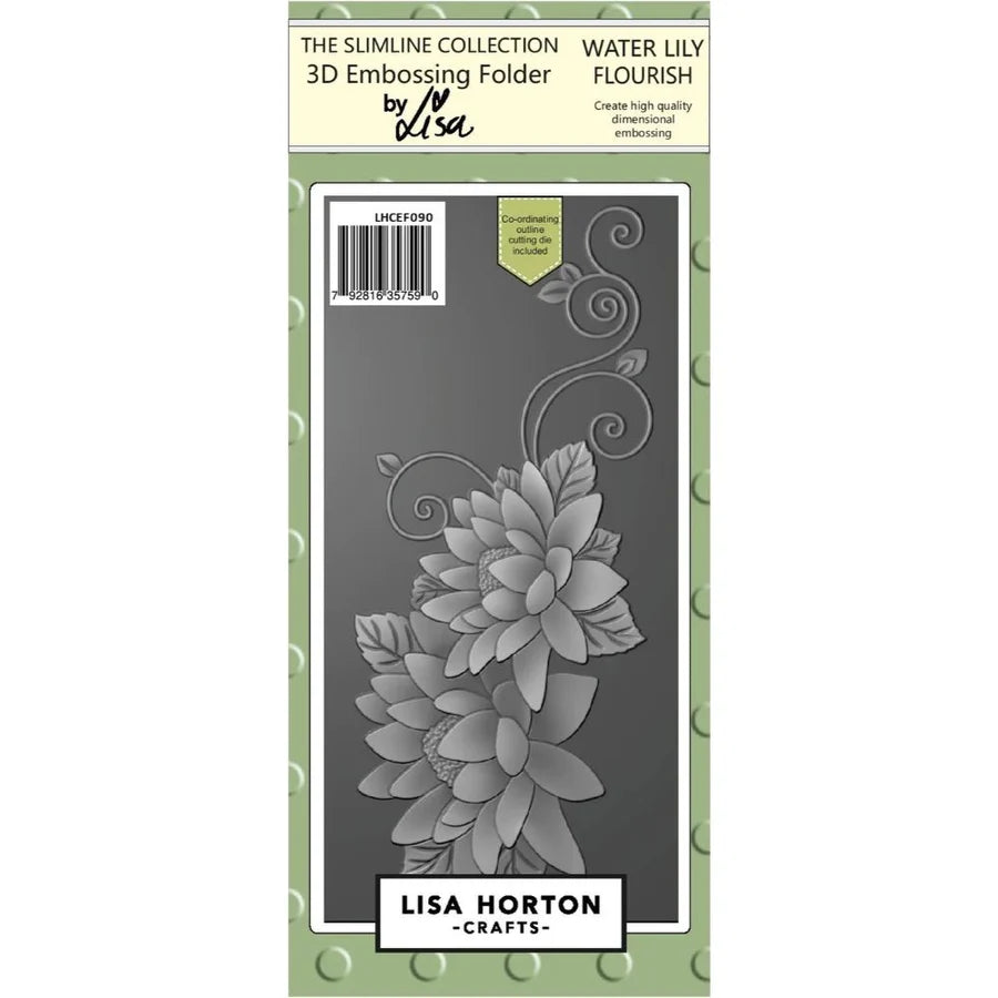Water Lily Flourish- 3D Embossing Folder / Die / Stencil