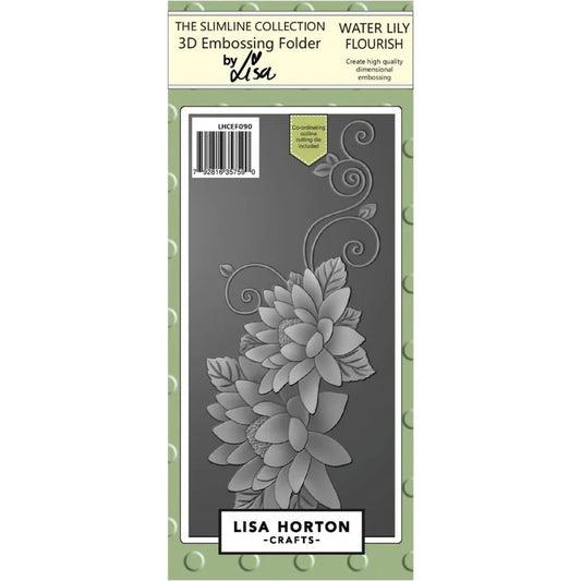 Water Lily Flourish- 3D Embossing Folder / Die / Stencil