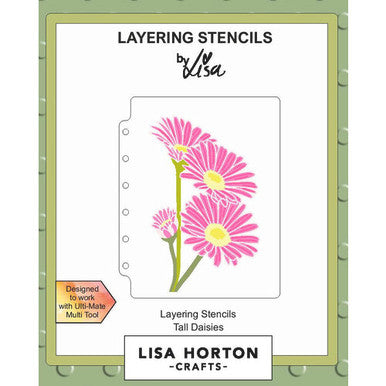 Tall Daisies Stencil by Lisa Horton