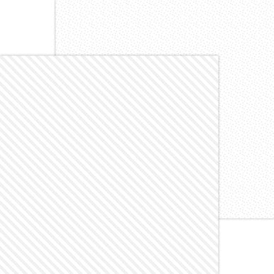 Doodlebug Design - Monochromatic Collection -  Candy Stripe / Sprinkles - 12 x 12 - Lily White