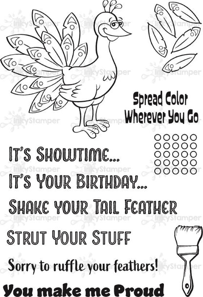 Peacock Stamps by InkyStamper