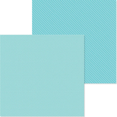 Doodlebug Design - Monochromatic Collection -  dot/stripe - 12 x 12 - Swimming Pool